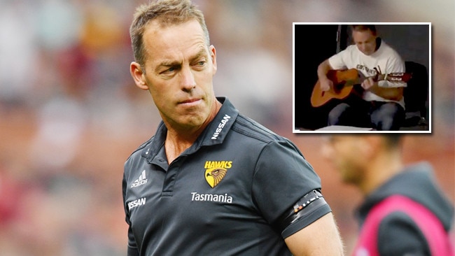 Alastair Clarkson has musical talent and uses it to celebrate his players.