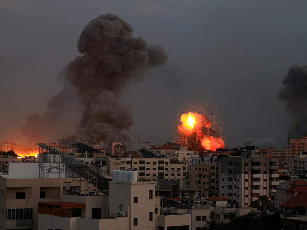 Israel relentlessly pounded the Gaza Strip as fighting with Hamas continued. Picture: AFP