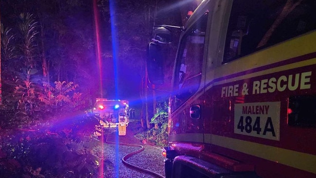 Charging car causes shed explosion. Picture - contributed.