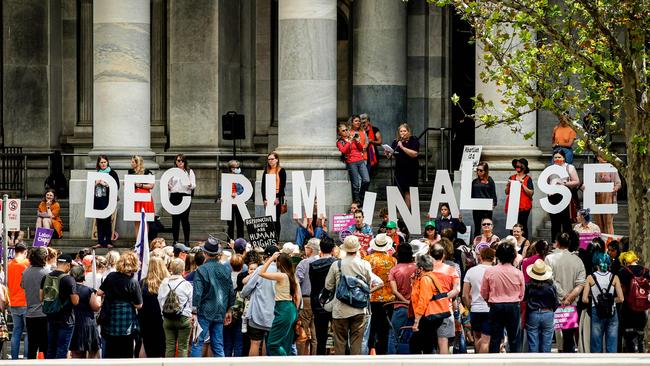 A rally in support of the abortion legal reform, on Saturday February 12. Picture: Mike Burton