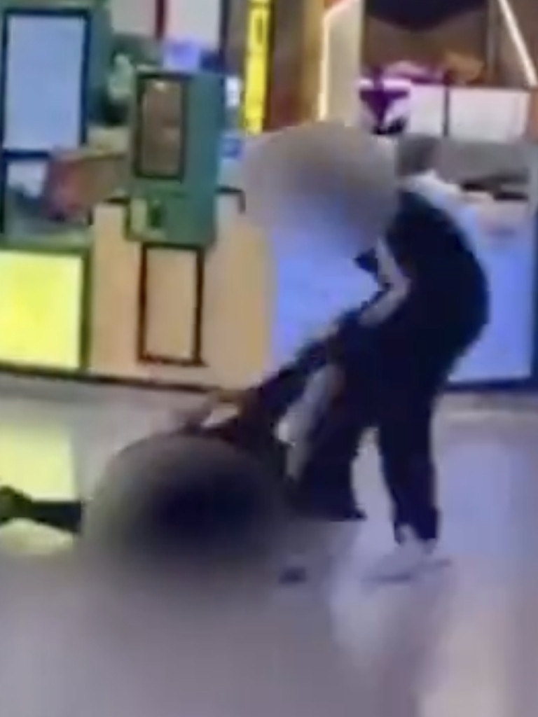 A teenager was stabbed during a wild brawl in front of stunned customers at Elizabeth Shopping Centre. Picture: 7 NEWS