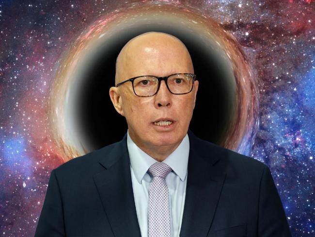 Peter Dutton black hole art