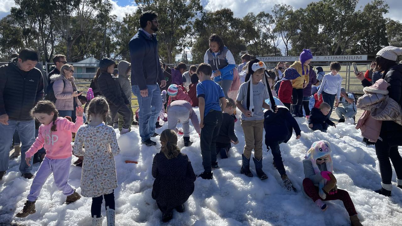 Snowflakes in Stanthorpe 2021 snowfields on day 3 of the festival. Photo: Madison Mifsud-Ure / Stanthorpe Border Post