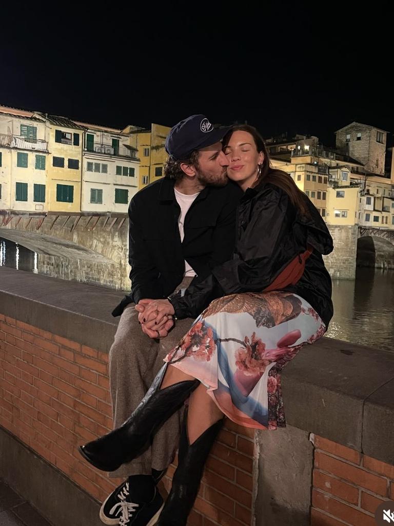 Marcus Bontempelli and Neila Brenning loved up in Italy. Pic: Instagram