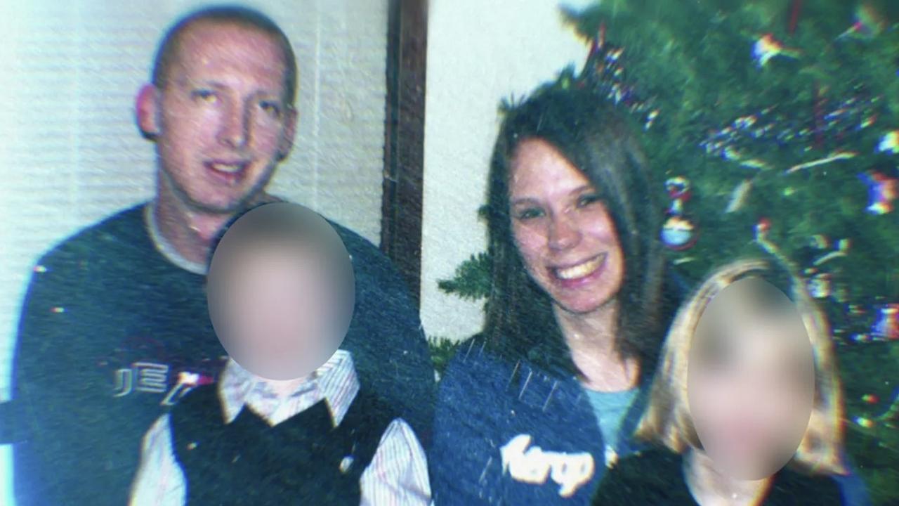 Kroupa and Amy Flora are pictured with their two children in an undated photo. Golyar sent messages threatening Flora and their children, messaging Flora directly and ultimately trying to frame Flora for Farver's murder.