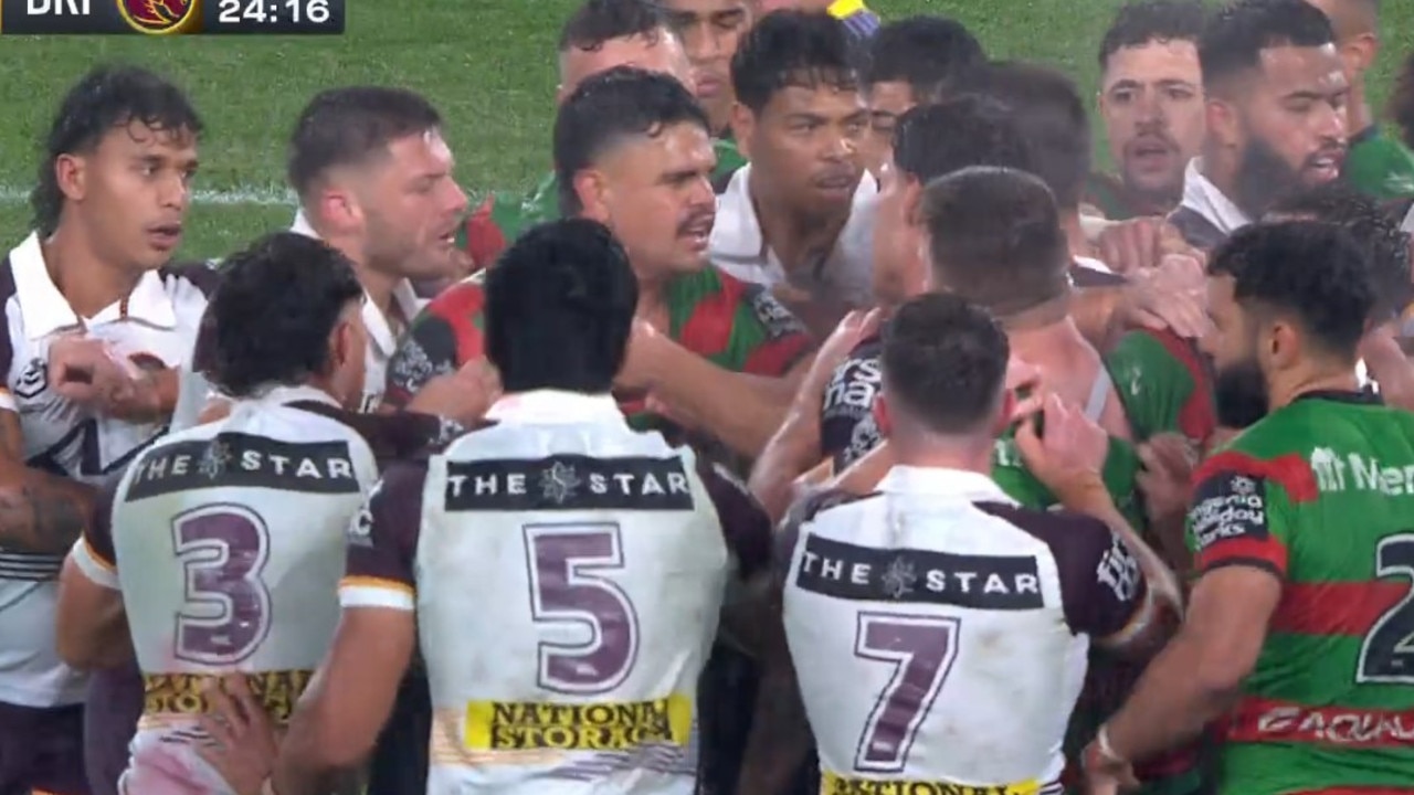 Latrell put himself at the middle of the scrum. Photo: Fox Sports