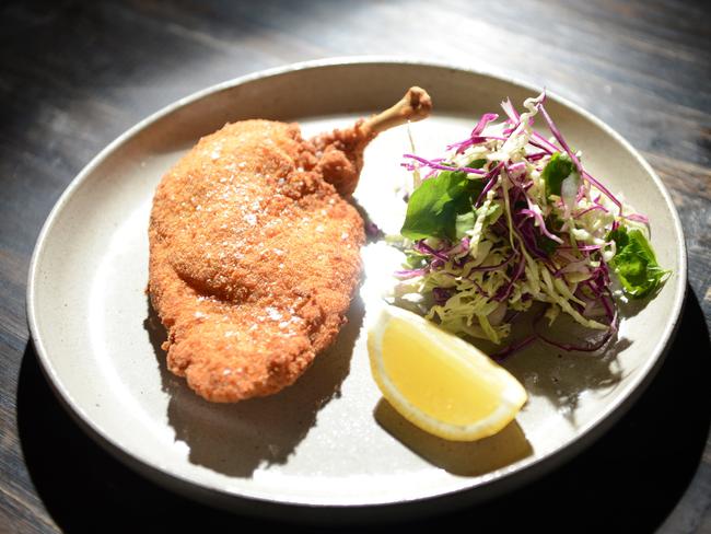 Chicken Kiev with slaw at Pope Joan in East Brunswick.