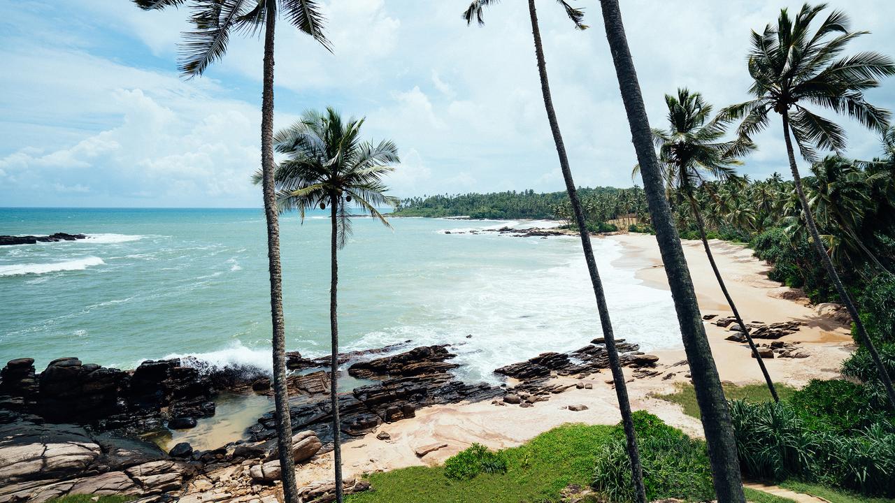 The men discovered the bottled off the coast of Tangalle, Sri Lanka. Picture: Supplied