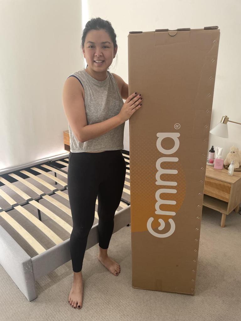 The Emma Zero Gravity Mattress was delivered straight to my apartment. Picture: news.com.au/Melody Teh