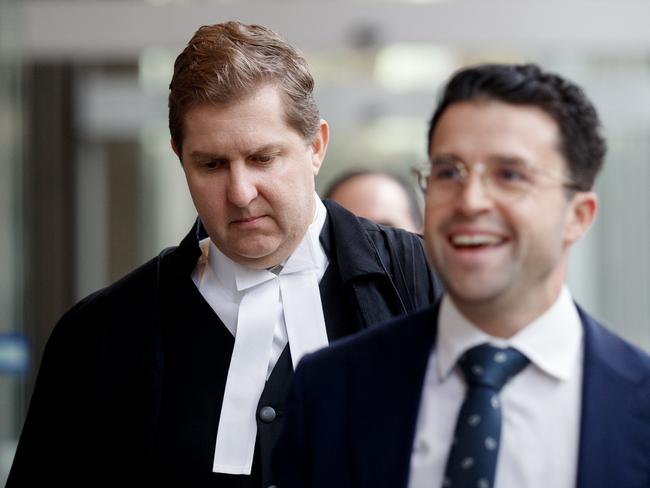 Lawyers for Nine leave the Supreme Court on Friday. Picture: NewsWire / Nikki Short