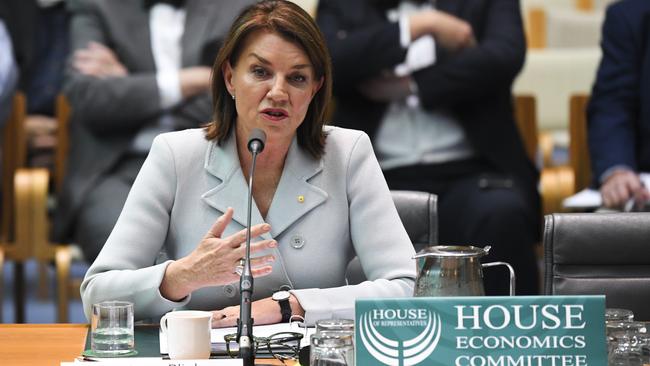 Anna Bligh addresses the house economics committee inquiry on Friday Picture: AAP