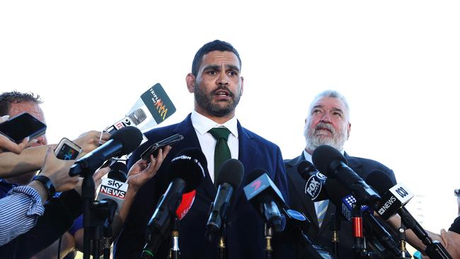 Inglis told reporters he immediately called Kangaroos coach Mal Meninga. Picture: Brett Costello