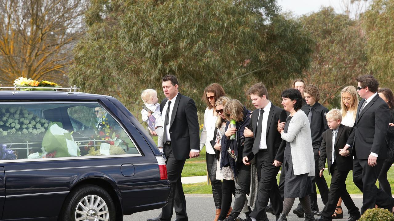 The funeral for Cooper Ratten back in 2015. Photo: Andrew Tauber