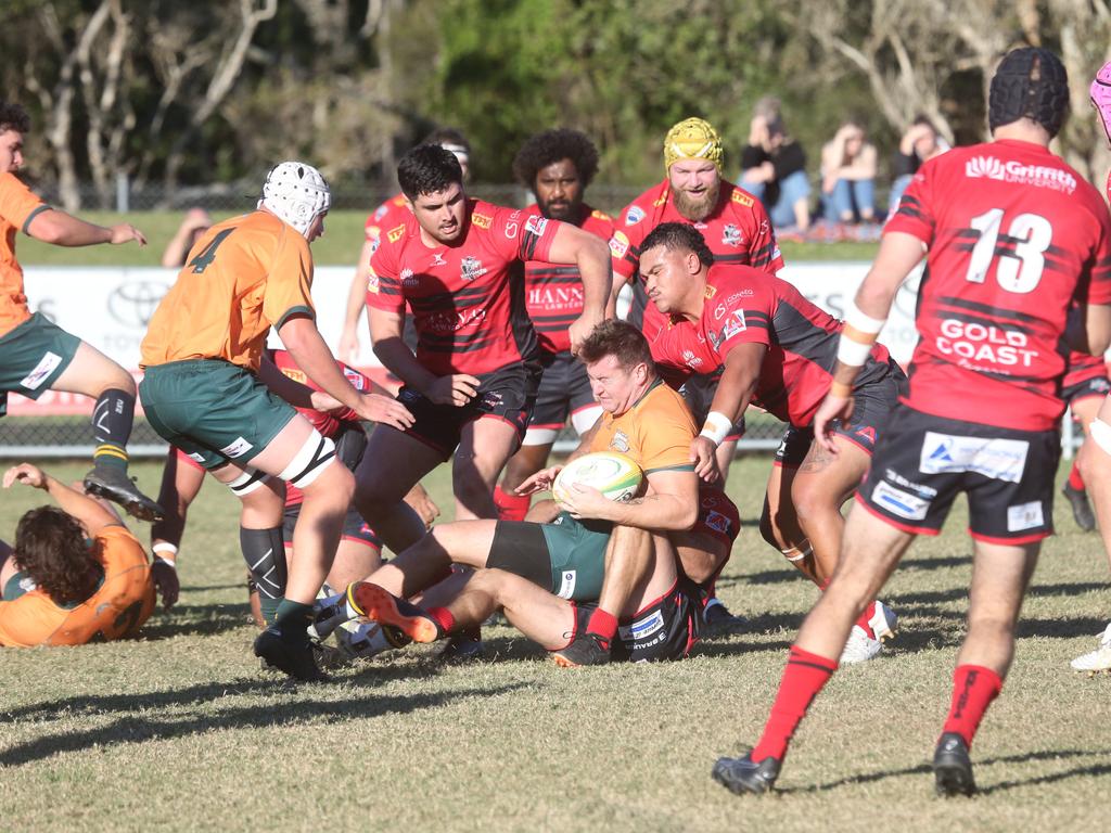 GCDRU grand final rematch, round 9. Surfers Paradise Dolphins v Griffith Uni Colleges Knights. June 8 2024, picture: Richard Gosling