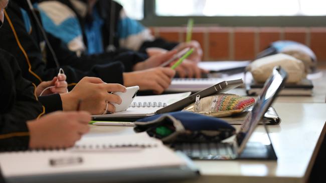 Nearly half of all students who are online in class are getting substantially lower grades in maths.