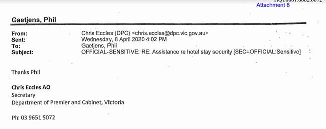 Hotel inquiry and email reveal