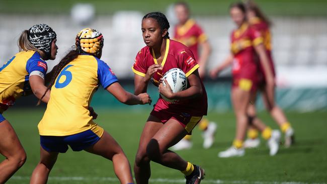 Phoenix Raine-Hippi playing for the Country under-17 women's side against City at Netstrata Jubilee Stadium on 7 May 2023. Photo: Bryden Sharp