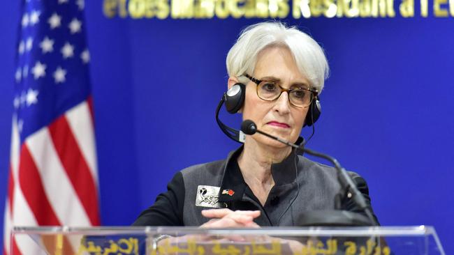 Wendy Sherman said US officials were still seeking an agreement to curb Iran’s nuclear program despite the Iranian missile strike in Iraq. Picture: AFP