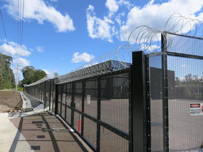 The new $265m rail maintenance facility at Kangy Angy features high tech security including razor wire, CCTV cameras and an intruder detection system. Picture: Richard Noone