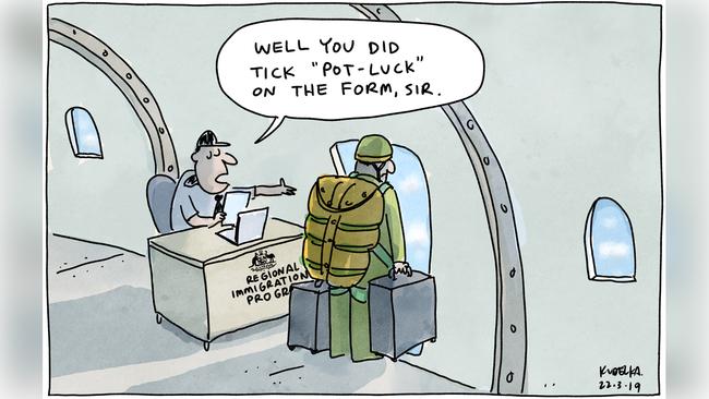 Jon Kudelka letters Cartoon for 22-03-2019. Version: Letters Cartoon  (1280x720 - Aspect ratio preserved, Canvas added)COPYRIGHT: The Australian's artists each have different copyright agreements in place regarding re-use of their work in other publications.Please seek advice from the artists themselves or the Managing Editor of The Australian regarding re-use.