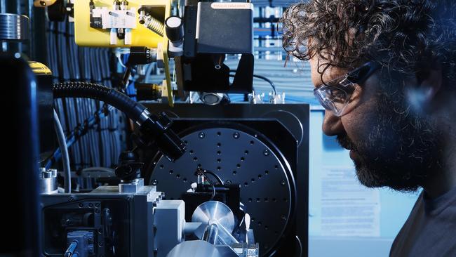 One of the detectors for the Australian Synchrotron. David Aragao looks at protein samples. Picture: Paul Loughnan