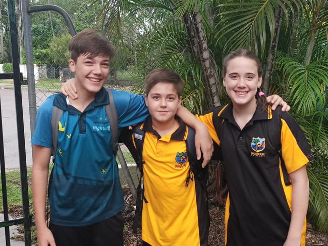 Brighton Alley, Finley La Canna, and LaRae La Canna ready to start the year. Picture: Jodi Lucero