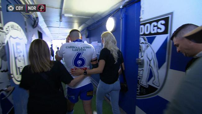 There were emotional scenes as Josh Reynolds farewelled the Bulldogs.