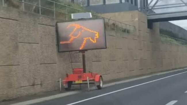 Albury-Wodonga residents were baffled over the sign.