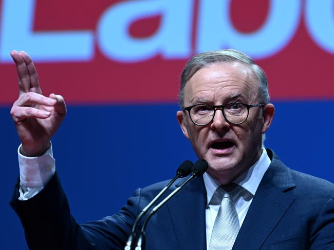 BRISBANE, AUSTRALIA - NewsWire Photos - AUGUST 17, 2023.Prime Minister Anthony Albanese at the 49th ALP National Conference 2023 in Brisbane. Picture: Dan Peled / NCA NewsWire