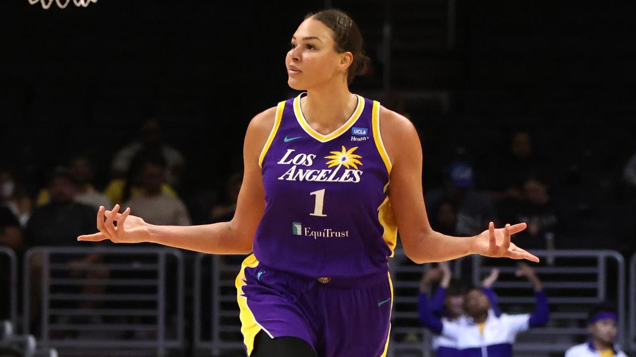 Liz Cambage’s basketball career is up in the air. Photo: Katharine Lotze/Getty Images/AFP