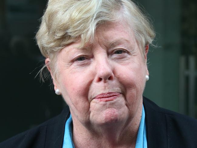 Former Victoria Police Chief Commissioner Christine Nixon leaves the Royal Commission into the Management of Police Informants at the Fair Work Commission in Melbourne, Wednesday, December 18, 2019. (AAP Image/David Crosling) NO ARCHIVING