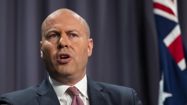 Treasurer Josh Frydenberg said Australia’s deficit was expected to be better off than previously thought. Picture: NCA NewsWire / Martin Ollman