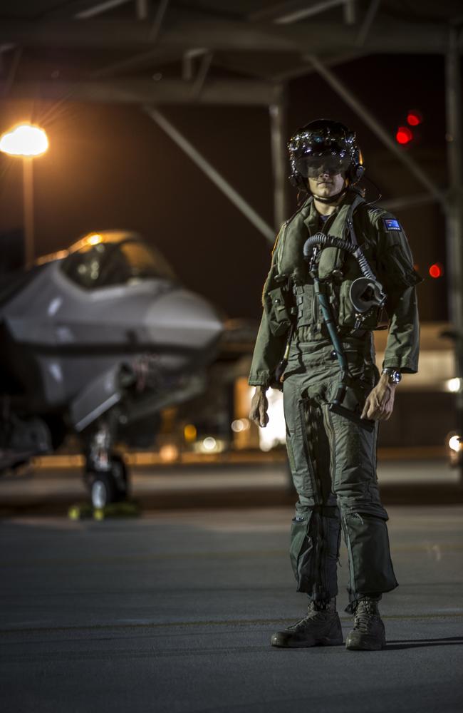 A Royal Australian Air Force pilot with one our first F-35As. Doubts remain over the suitability of the aircraft for Australa’s defence needs. Picture: ADF