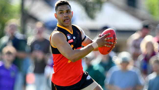 Neville Jetta in action for Fitzroy Stars. Picture: Josh Chadwick