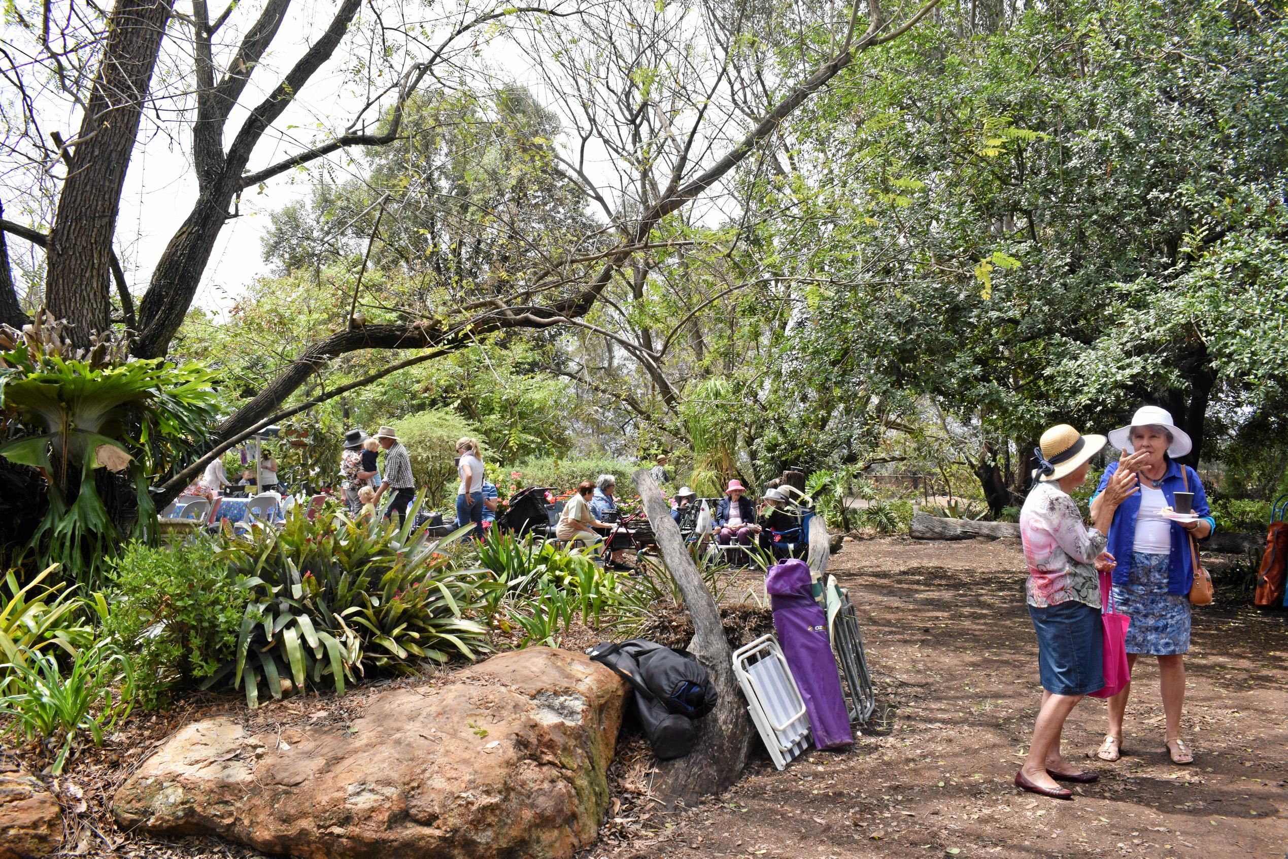 GREEN THUMBS: Visitors were treated to a stunning garden at the Warra Spring time in the Garden day on Saturday. Picture: Brooke Duncan