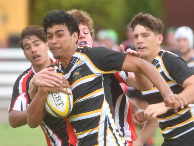 QLD Rugby Union State Championships (17-18 years boys) at the Townsville Sports Precinct. Saturday May 24. Wide Bay against Capricorn. Picture: Evan Morgan