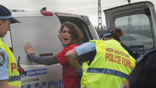 Deanna Coco, 31, was arrested during the Fireproof Australia protests. Picture: Michelle Haywood