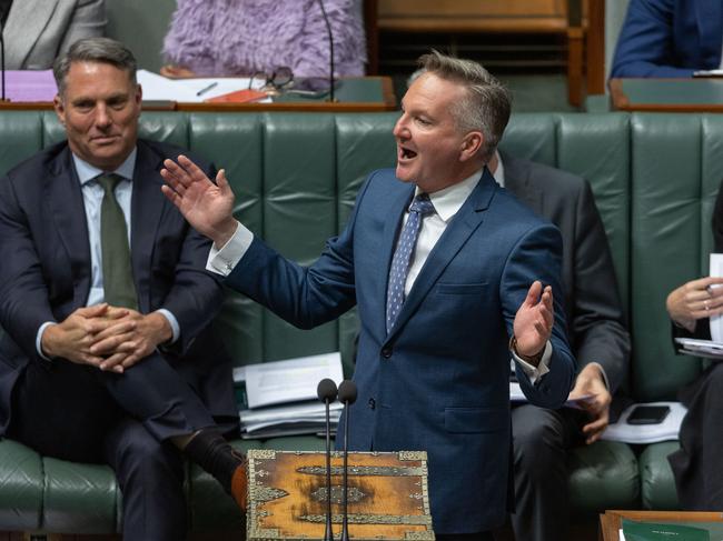 CANBERRA, AUSTRALIA - NewsWire Photos MARCH 27, 2023: Minister for Climate Change and Energy, Chris Bowen during Question Time in the House of Representatives in Parliament House Canberra.Picture: NCA NewsWire / Gary Ramage