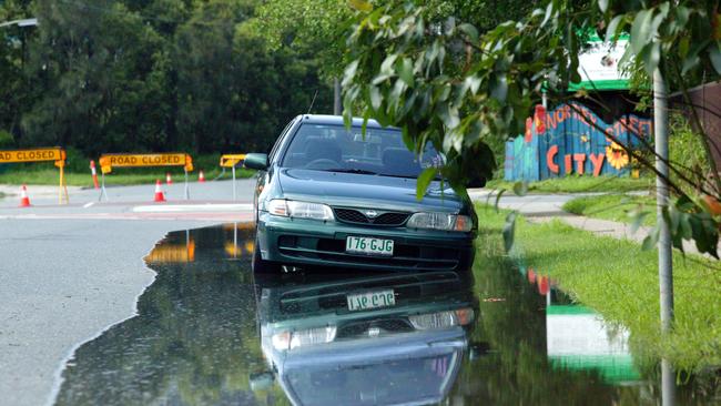 The area around the Northey St City Farm, at Windsor, often floods during big tides. 