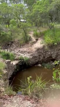 Avoca waterhole where a boy suffered traumatic injuries.