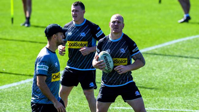 Gallen and Lewis are fighting to be fit. (AAP Image/Brendan Esposito)