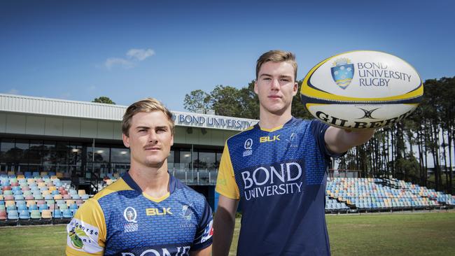 Bond University players Joey Fittock (left) and Wilson Blyth. Picture credit: Cavan Flynn.