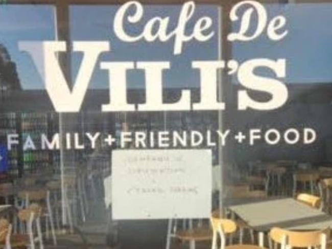 Cafe de Vili’s in Elizabeth has announced its closure. Source: Supplied.