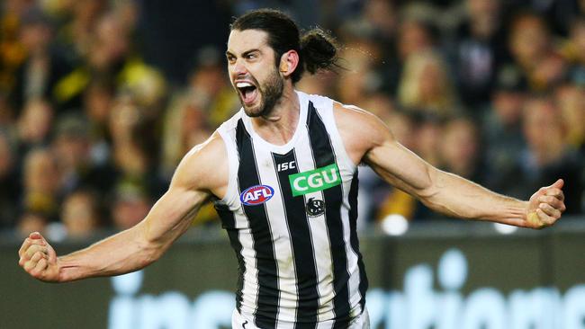 Brodie Grundy of the Magpies.