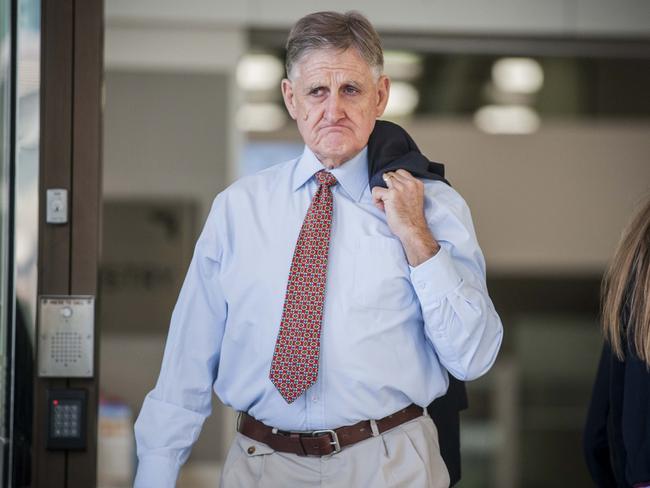 Tony Overheu leaves the Perth Magistrates Court.