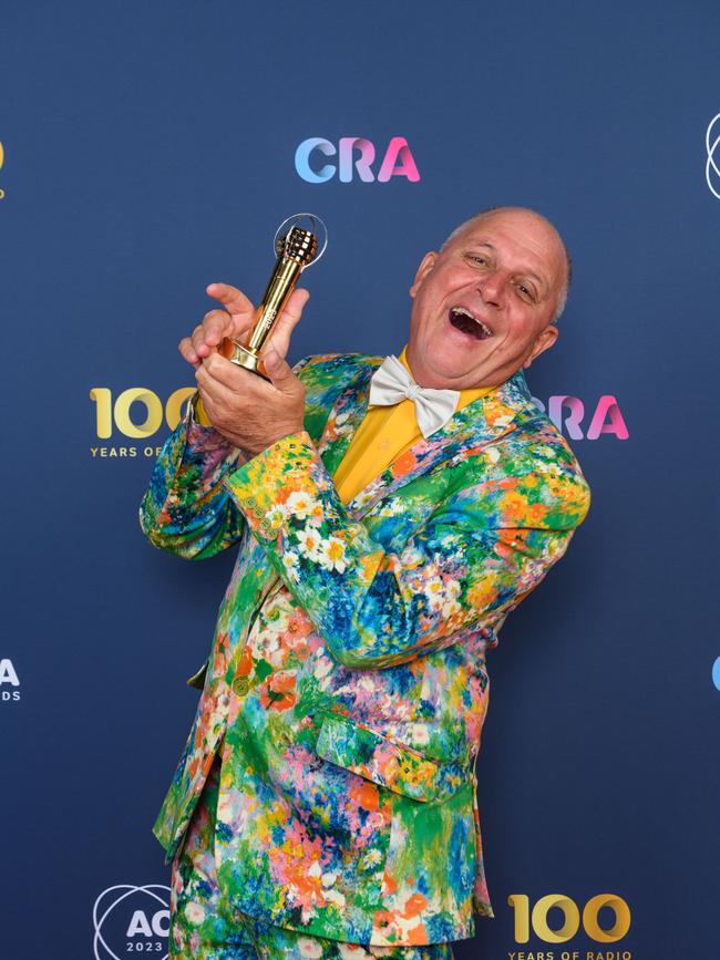 Steve 'Pricey' Price is inducted into the into the Commercial Radio Hall of Fame at the 34th Australian Commercial Radio &amp; Audio Awards. Picture: Supplied