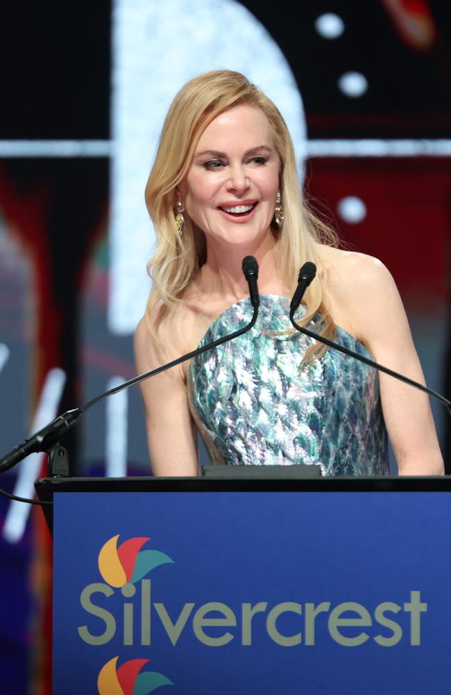 Nicole Kidman accepts the International Star Award onstage. Picture: Getty