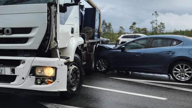 Aftermath of multi-vehicle crash at Meridan Plains. Picture: Contributed