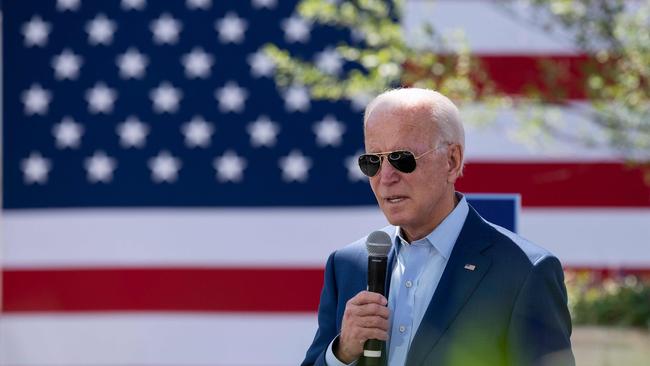 Joe Biden speaks at the Black Economic Summit at Camp North End in Charlotte, North Carolina on September 23. Picture: AFP