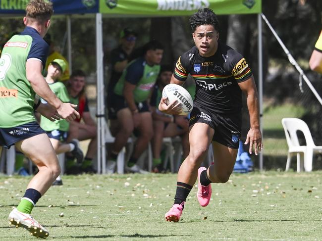 CANBERRA, AUSTRALIA, NewsWire Photos. MARCH 9, 2024: UNE SG Ball Cup - NSWRL Junior Reps Round Six Canberra Raiders vs Penrith Panthers at Raiders Belconnen in Canberra. Picture: NCA NewsWire / Martin Ollman